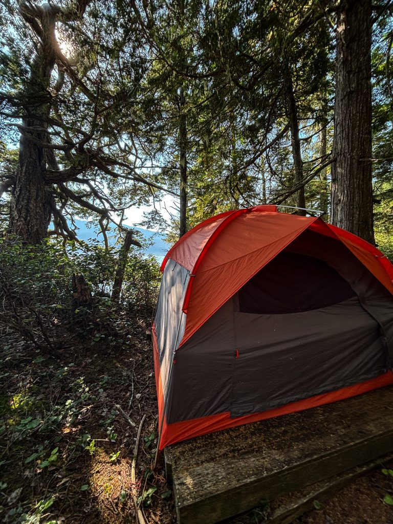 North island kayak's comfortable tents